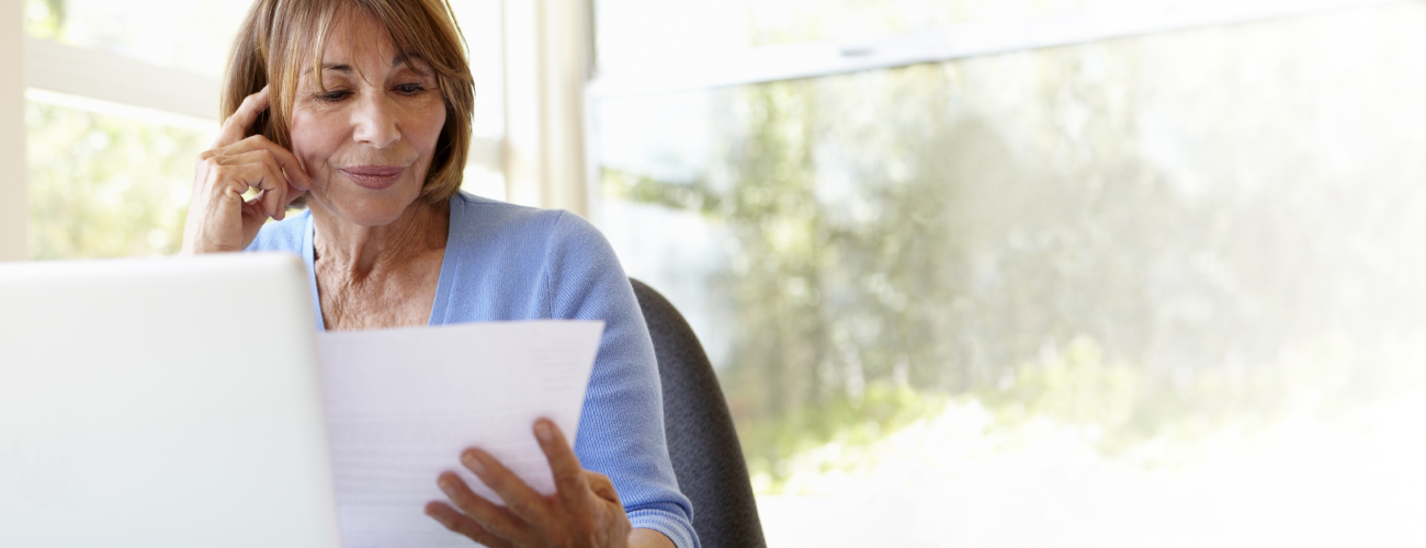 woman working on computer