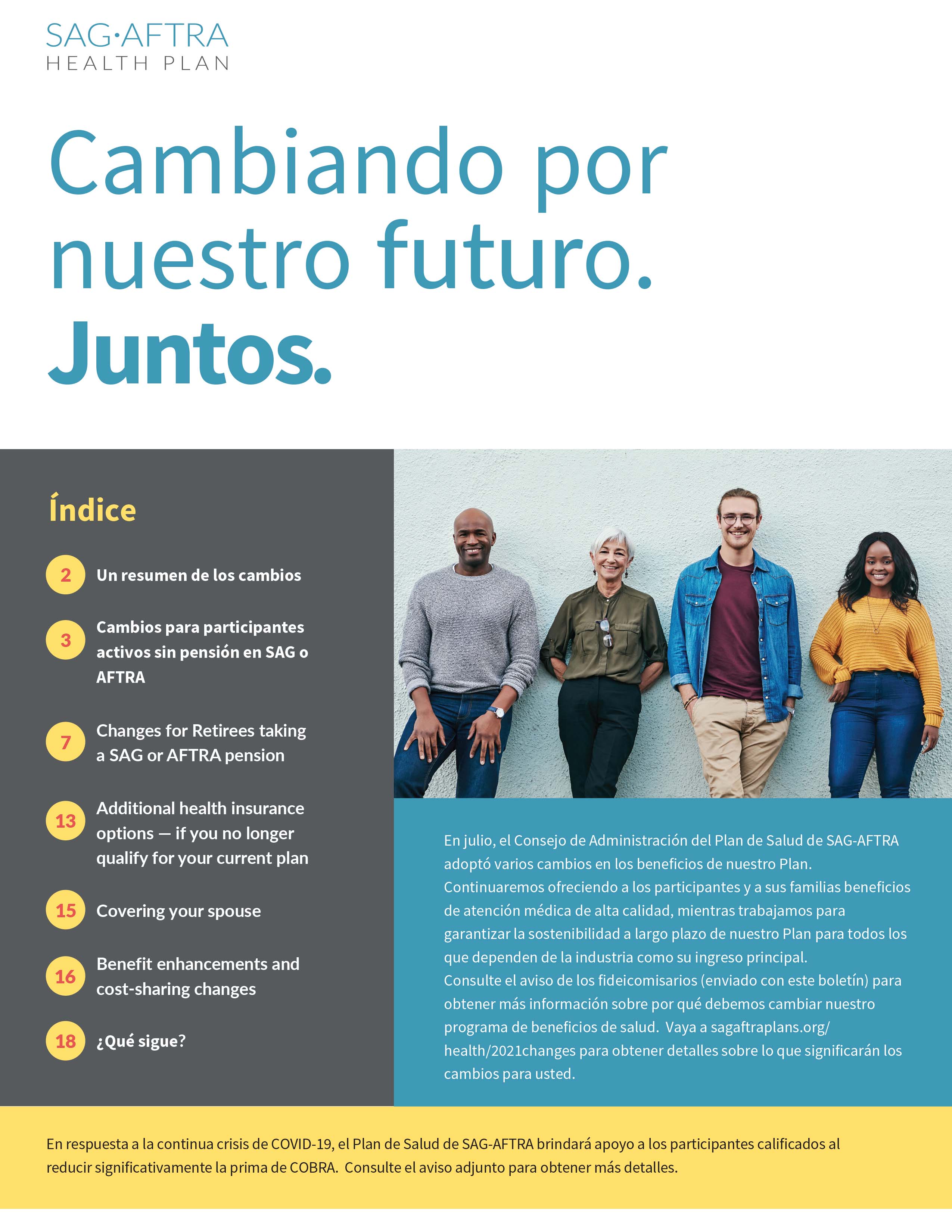 newsletter cover page spanish